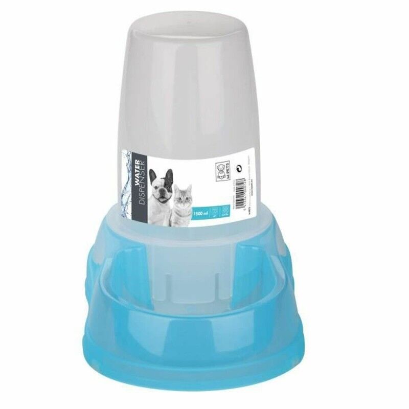 Dispenser di Acqua MPETS Azzurro Nero Plastica 1,5 L Dispenser di Acqua MPETS Azzurro Nero Plastica 1,5 L