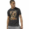 Maglia a Maniche Corte Uomo Reebok Sportswear Training Mimetico Nero