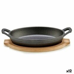 Casseruola per Servire le Tapas Kinvara 1277SJ5103 Marrone Grigio 22,5 x 4,5 x 12,5 cm (12 Unità)