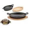 Casseruola per Servire le Tapas Kinvara 1277SJ5103 Marrone Grigio 22,5 x 4,5 x 12,5 cm (12 Unità)