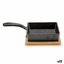 Padella per Servire Aperitivi Kinvara 1277SJ5076 Marrone Grigio 23,7 x 6,3 x 14 cm Padella (12 Unità)