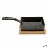 Padella per Servire Aperitivi Kinvara 1277SJ5076 Marrone Grigio 23,7 x 6,3 x 14 cm Padella (12 Unità)