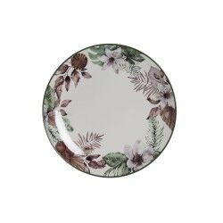 Piatto Piano DKD Home Decor Fiori Porcellana (27 x 27 x 2 cm)