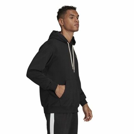 Felpa con Cappuccio Uomo Adidas Essentials Feelcomfy Nero