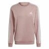 Felpa senza Cappuccio Uomo Adidas Essentials French Terry 3 Stripes Rosa