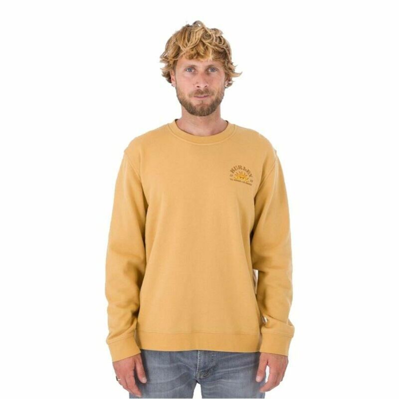 Felpa senza Cappuccio Uomo Hurley No Bummers Ocra Felpa senza Cappuccio Uomo Hurley No Bummers Ocra