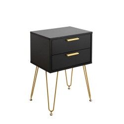 Comodino Vinthera Moa Nero Plastica 40 x 30 x 60 cm