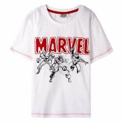 Maglia a Maniche Corte Bambino Marvel Bianco