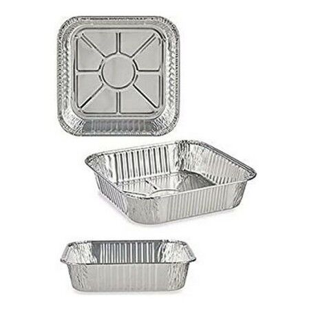 Set di Vassoi Kinvara 23241 Argentato Alluminio 20,5 x 6,5 x 20,5 cm