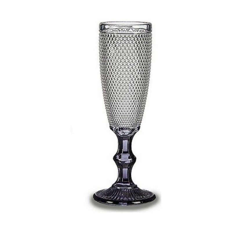 Calice da champagne Vivalto Trasparente Antracite Vetro 185 ml