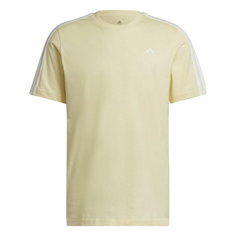 Maglia a Maniche Corte Uomo Adidas Essentials 3 Bandas Giallo Maglia a Maniche Corte Uomo Adidas Essentials 3 Bandas Giallo