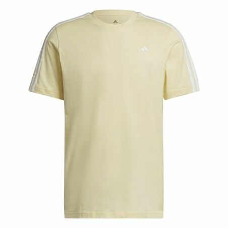 Maglia a Maniche Corte Uomo Adidas Essentials 3 Bandas  Giallo