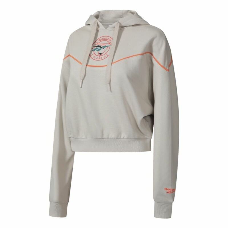 Felpa con Cappuccio Donna Reebok Classic Trail Beige Felpa con Cappuccio Donna Reebok Classic Trail Beige