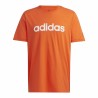 Maglia a Maniche Corte Uomo Adidas  Essentials Embroidered Linear Arancio