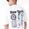 Maglia a Maniche Corte Uomo New Era MLB PLAYER GRPHC OS TEE NEYYAN 60435538 Bianco (S)