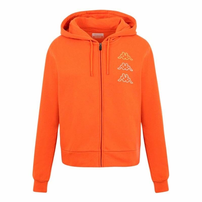 Felpa con Cappuccio Unisex Kappa Kaimi Arancione scuro Felpa con Cappuccio Unisex Kappa Kaimi Arancione scuro