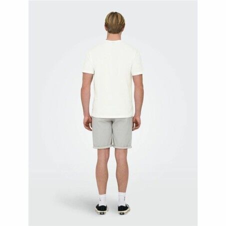 Maglia a Maniche Corte Uomo Only & Sons Onskolton Reg Beach Bianco