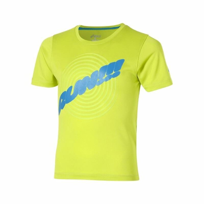 Maglia a Maniche Corte per Bambini Asics Run Verde limone Maglia a Maniche Corte per Bambini Asics Run Verde limone