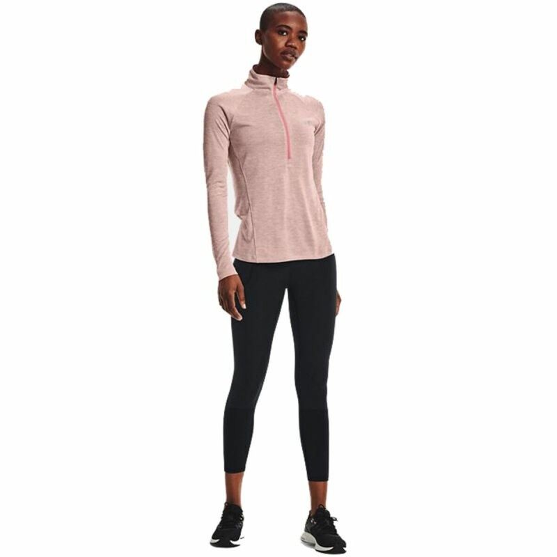 Maglia a Maniche Corte Donna Under Armour Tech 1/2 Zip Rosa Maglia a Maniche Corte Donna Under Armour Tech 1/2 Zip Rosa