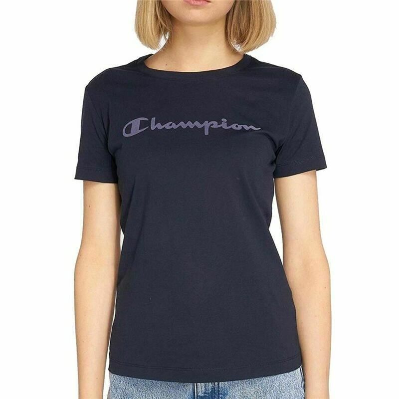 Maglia a Maniche Corte per Bambini Champion Blu scuro Maglia a Maniche Corte per Bambini Champion Blu scuro
