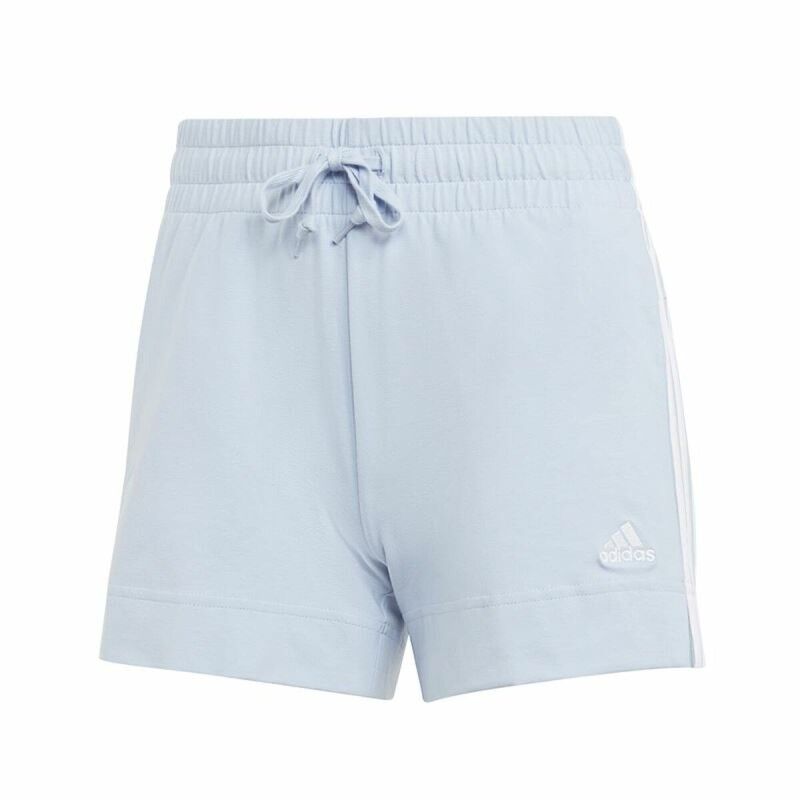 Pantaloncini Sportivi da Donna Adidas 3 Stripes Sj Azzurro Chiaro Pantaloncini Sportivi da Donna Adidas 3 Stripes Sj Azzurro Chiaro