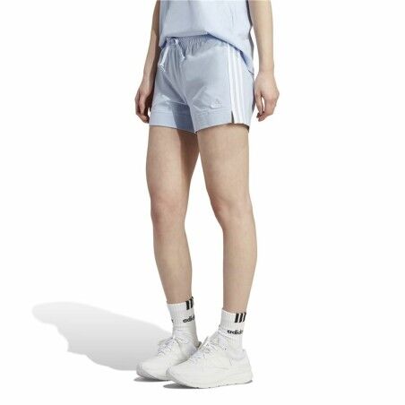 Pantaloncini Sportivi da Donna Adidas 3 Stripes Sj Azzurro Chiaro