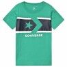 Maglia a Maniche Corte per Bambini Converse Stripe Star Chevron  Verde