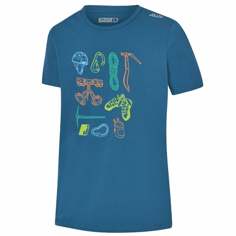 Maglia a Maniche Corte Uomo Joluvi Climbing Elements Azzurro Maglia a Maniche Corte Uomo Joluvi Climbing Elements Azzurro
