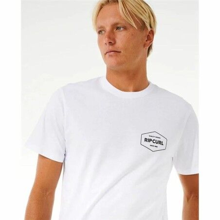 Maglia a Maniche Corte Uomo Rip Curl Stapler  Bianco