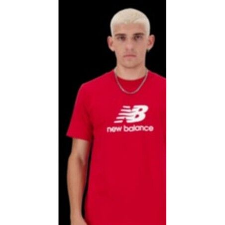 Maglia a Maniche Corte Uomo New Balance  LOGO MT41502 TRE Rosso