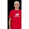 Maglia a Maniche Corte Uomo New Balance  LOGO MT41502 TRE Rosso