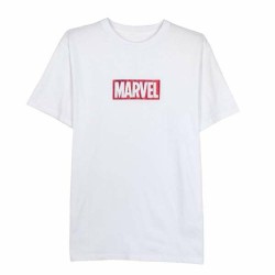 Maglia a Maniche Corte Uomo Marvel Bianco