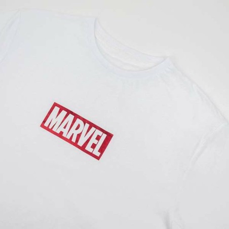 Maglia a Maniche Corte Uomo Marvel Bianco