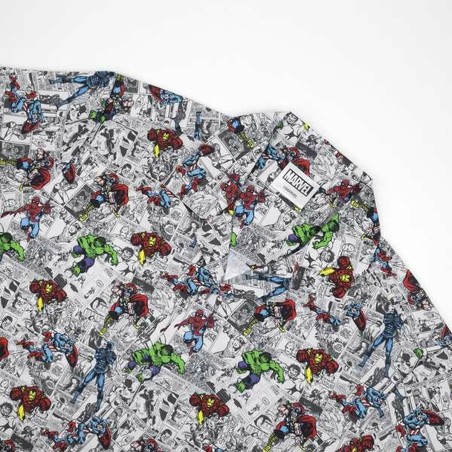 Maglia a Maniche Corte Uomo Marvel Grigio chiaro