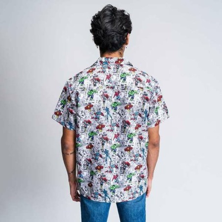 Maglia a Maniche Corte Uomo Marvel Grigio chiaro