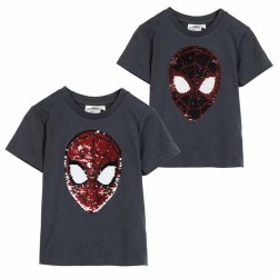 Maglia a Maniche Corte Bambino Spider-Man Grigio scuro