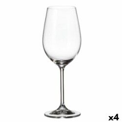Set di calici da vino Bohemia Crystal Clara Bianco 350 ml 6 Pezzi (6 Unità) (4 Unità)