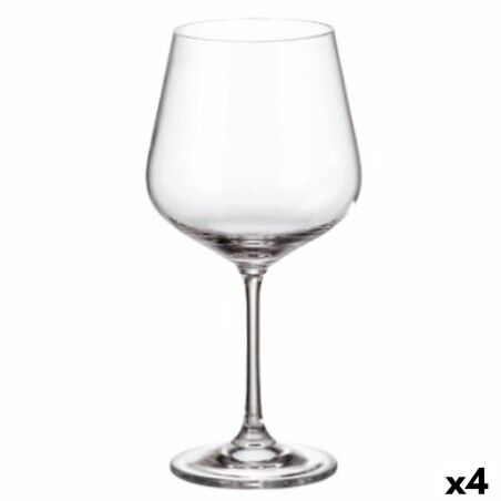 Set di calici da vino Bohemia Crystal Sira 600 ml 6 Pezzi (6 Unità) (4 Unità)