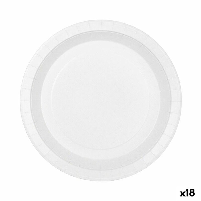 Set di piatti Algon Monouso Cartone Bianco 20 Pezzi 17 cm (18 Unità) Set di piatti Algon Monouso Cartone Bianco 20 Pezzi 17 cm (18 Unità)