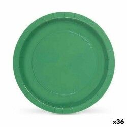 Set di piatti Algon Monouso Cartone Verde 10 Pezzi 20 x 20 x 1,5 cm (36 Unità)
