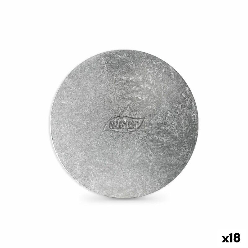 Base per torta Algon Argentato 30 x 30 x 1,5 cm Rotondo (18 Unità) Base per torta Algon Argentato 30 x 30 x 1,5 cm Rotondo (18 Unità)