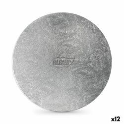 Base per torta Algon Argentato 40 x 40 x 1,5 cm Rotondo (12 Unità)