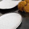 Piatto da pranzo Quid Select Filo Bianco Nero Plastica Triangolare 26 x 21 x 5,9 cm (9 Unità)