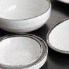 Piatto da pranzo Quid Select Filo Bianco Nero Plastica Triangolare 26 x 21 x 5,9 cm (9 Unità)