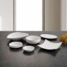 Piatto da pranzo Quid Select Filo Bianco Nero Plastica Quadrato 19 x 19 x 4,5 cm (12 Unità)