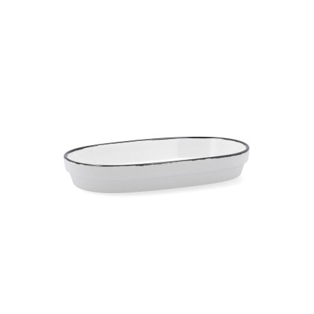 Vassoio per aperitivi Ariane Vital Filo Bianco Nero Ceramica Allumina 17,3 x 2,6 x 10 cm (8 Unità)