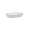 Vassoio per aperitivi Ariane Vital Filo Bianco Nero Ceramica Allumina 17,3 x 2,6 x 10 cm (8 Unità)