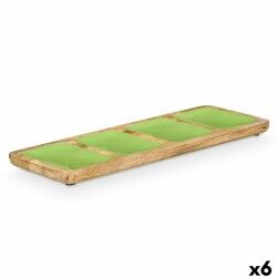Vassoio con Scompartimenti MALI-941 G Verde 46 x 3 x 17 cm (6 Unità)