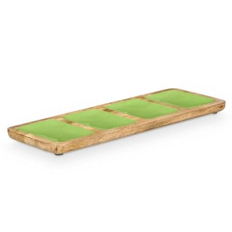 Vassoio con Scompartimenti MALI-941 G Verde 46 x 3 x 17 cm (6 Unità)