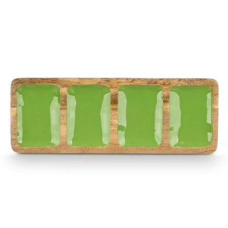 Vassoio con Scompartimenti MALI-941 G Verde 46 x 3 x 17 cm (6 Unità)